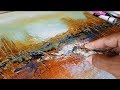 Abstract painting/Abstract landscape #014/Impressionism/Acrylics/Texture with GESSO/Demonstration