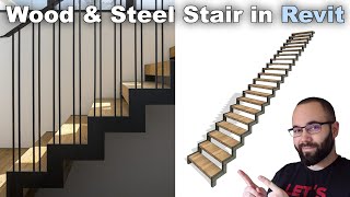 Wood & Steel Stair in Revit Tutorial