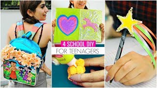 4 BACK To SCHOOL DIY For TEENAGERS... | #SchoolSupplies #Craft #Anaysa #DIYQueen