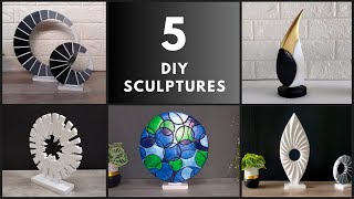5 DIY sculpture making ideas. 5 home decor sculpture ideas