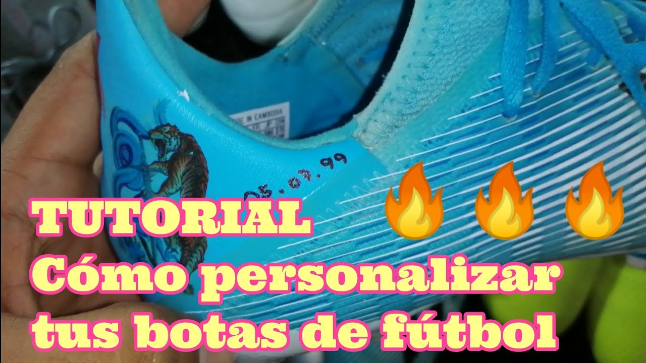 Personaliza tus BOTAS DE FÚTBOL Súper Fácil & Rápido - YouTube