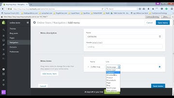 Shopify Tutorial - How to create drop down menu in shopify - Marc