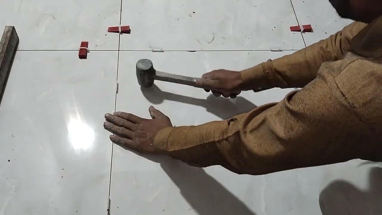 First Tile Installation Start | Full Work Process