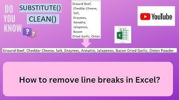How to remove Line Breaks in Excel using formulas?