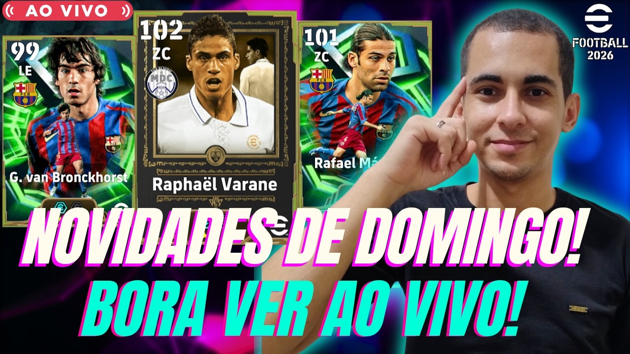 Varane META GAME Na Pós Atualização De Domingão! (Ao VIVO) - eFOOTBALL 2026 - DREAM TEAM