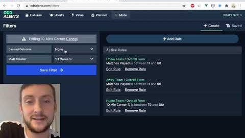 Update: 10 Min Corner Stats, Desired Outcomes and Stat Scrollers Per Filter