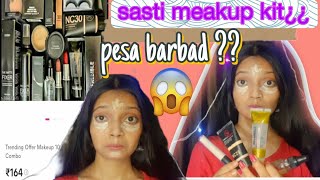 Trying *CHEAPEST* makeup kit from MEESHO        Full kit under 200** |Shreya rathod|#youtube #meesho