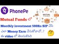 How to invest in mutual fund using Phonepe telugu||2021