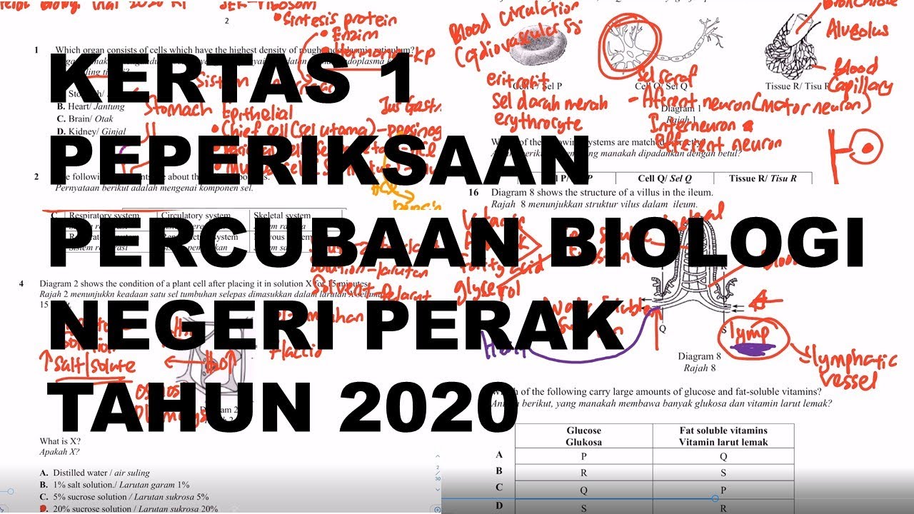 TRIAL PERAK 2020 KERTAS 1 BIOLOGY/BIOLOGI