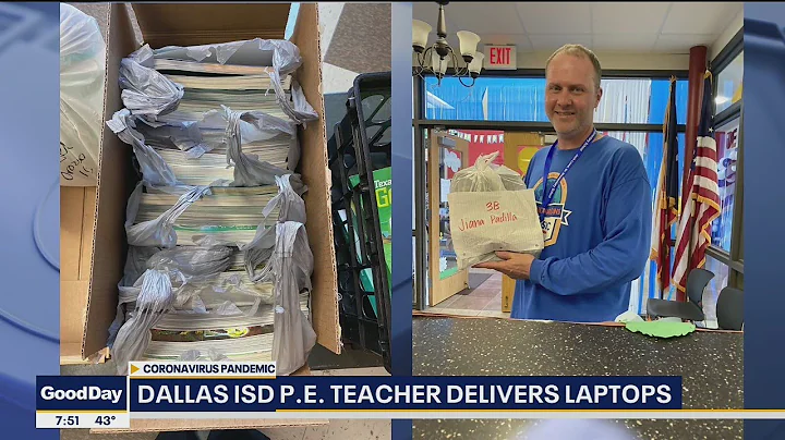 Dallas PE coach goes door to door delivering laptops