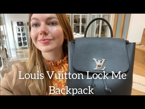 LOUIS VUITTON #39400 LockMe Black Suede-Leather Backpack – ALL YOUR BLISS