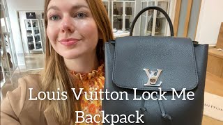 LOUIS VUITTON Lockme Backpack Mini ($2,035) ❤ liked on Polyvore featuring  bags, backpacks, louis vuitton backpack, ruc…