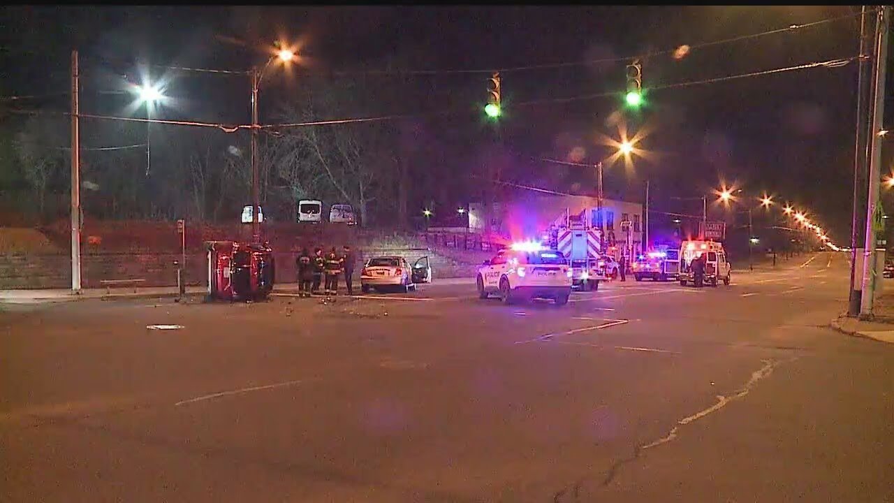 Two people taken to hospital after South Side crash - YouTube