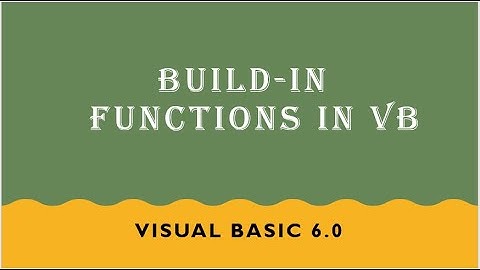 Built in functions in visualbasic|visualbasic tutorial for beginners2020|Simple 2 Learn