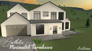 Aesthetic Minimalist Farmhouse | Bloxburg Speed Build | Avitsiaa
