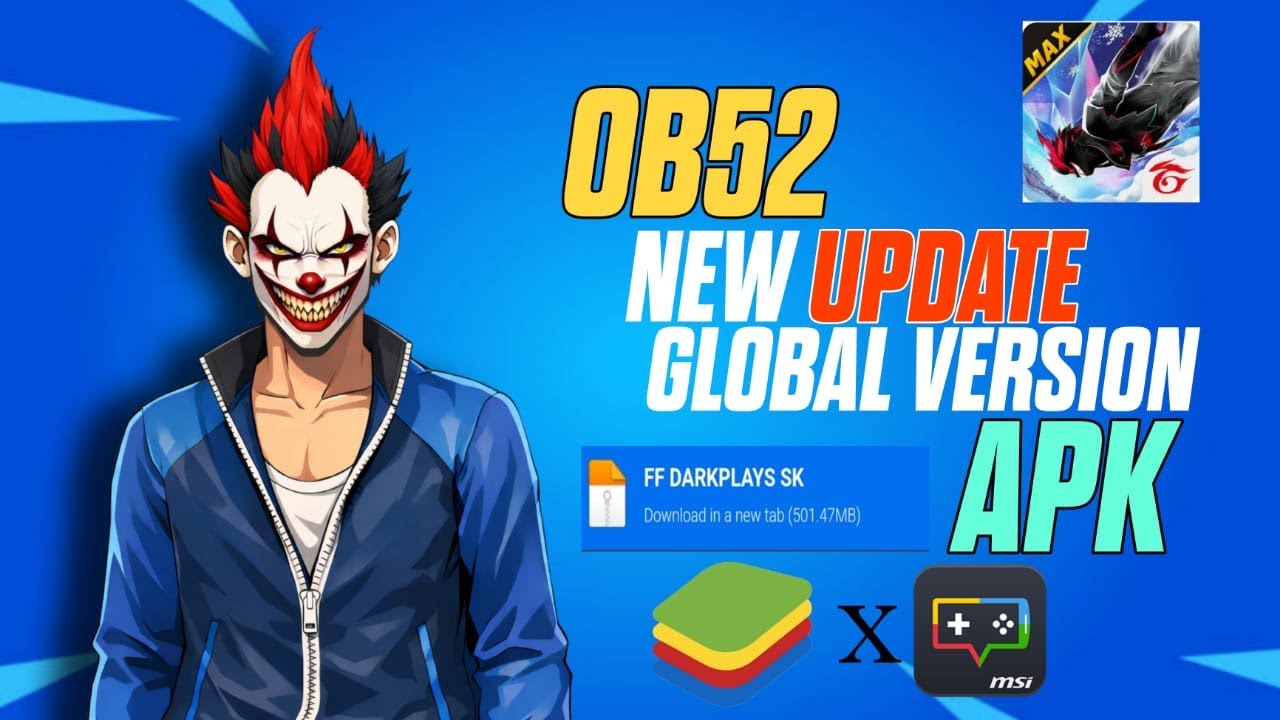 Free Fire OB52 New Update Global Version APK | FF New Update OB 52 APK (Better than Free Fire x86)