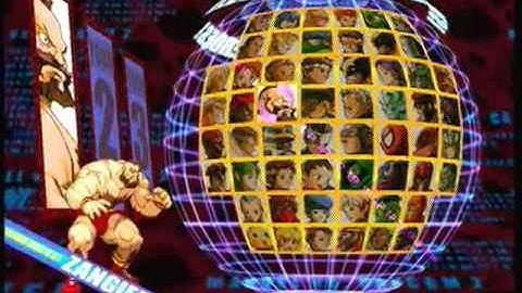 Marvel Vs. Capcom 2 All characters select screen