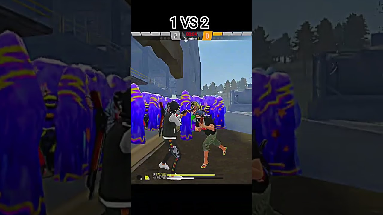 1 vs 2 ff short 👺☠️