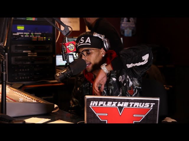 Chris Brown Freestyles over Started from the Bottom on Funk Flex class=