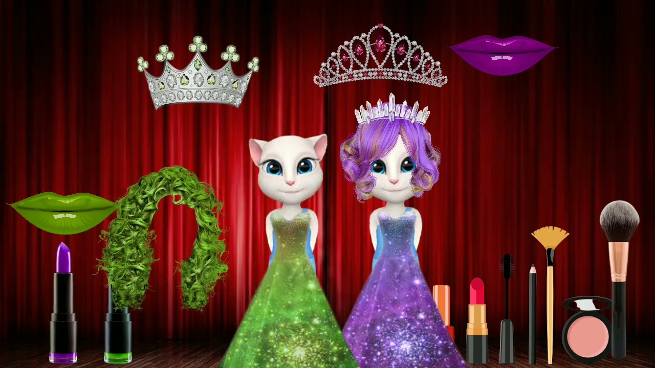 talking Tom billu dress lipstick taj sunglasses best colour funny cat makeup video