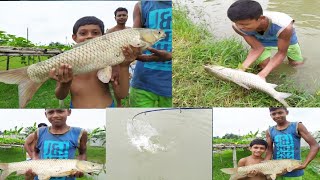 Big Fish Hunting || 5 kg Grass Cup Fish Catch By Hock || Рыболовный улов с травяной чашкой 5 кг ||