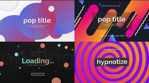 After Effects Template: POP Titles