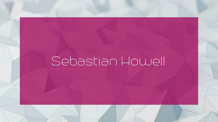 Sebastian Howell - appearance