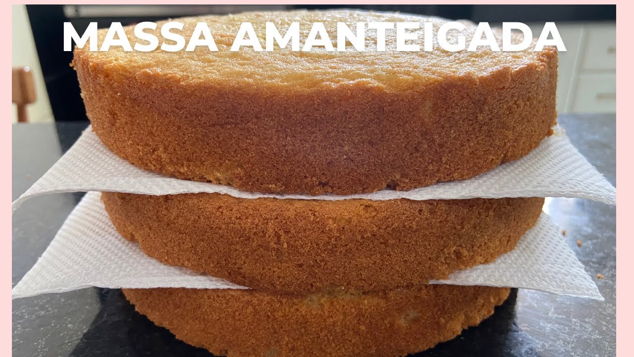 MASSA AMANTEIGADA PARA BOLO DE 20cm