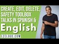1 1 13 11 Create, Edit, Delete safety toolbox talks in Spanish and English l Ezelogs.com app