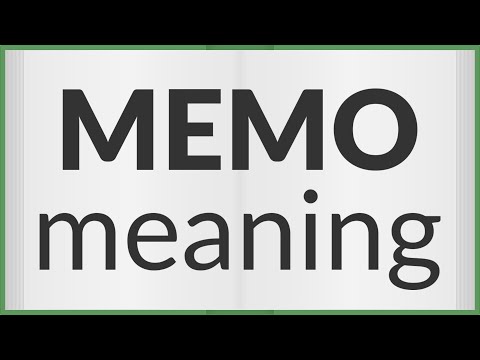 Video: Kaj pomenijo memorandumi?