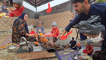 Hamid’s Colleague Visits & Continues Tiling the Outdoor Kitchen | Working in the Cold Autumn Air