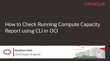 How to Check the Running Compute Capacity Report using CLI in OCI