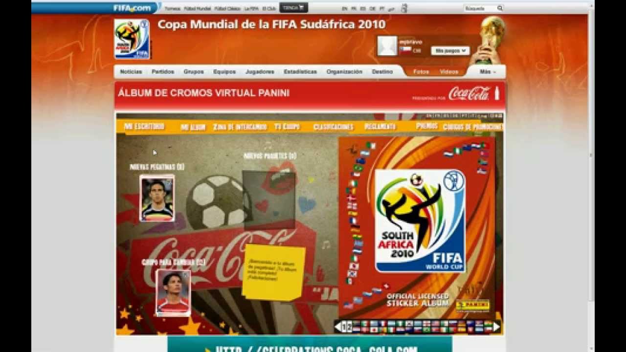 Álbum Virtual Panini Fifa 2010 Completo YouTube