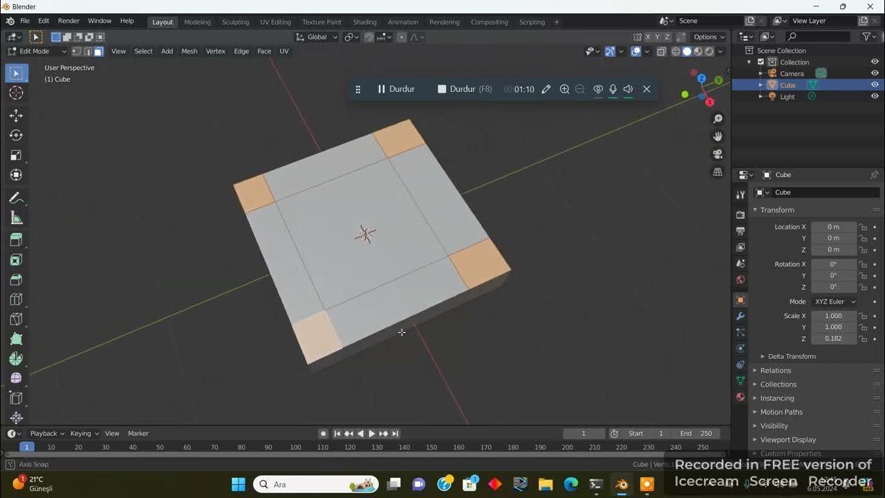 Blender Basit Sandalye ve Masa Modelleme - YouTube