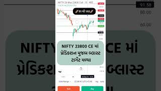 NIFTY 23800 CE BLAST  TARGET DONE AS PER PREDICTION  #optiontradergujarati #niftyanalysis #trading
