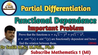 Functional dependence| Functional dependence problem1|Functional dependence engineering mathematics