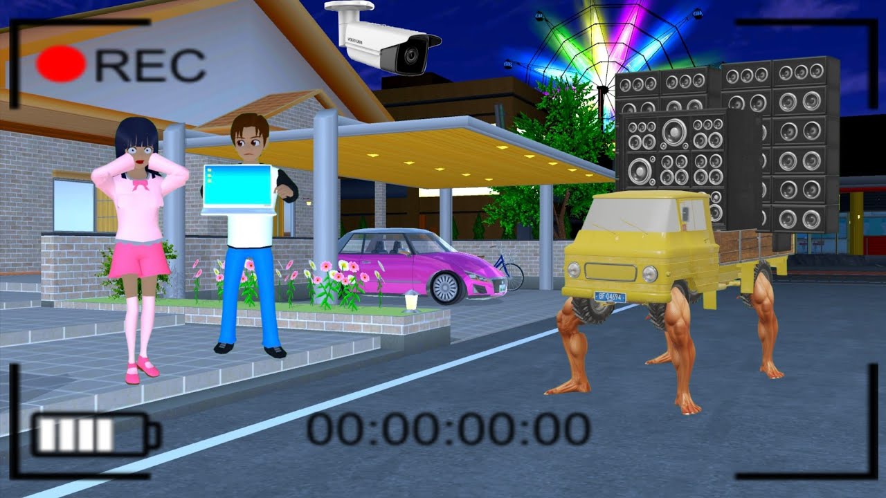 ​Yuta and Mio panic CCTV records a SOUND HOREG anomaly in Sakura house 😱🔊  | Sakura School Simulator