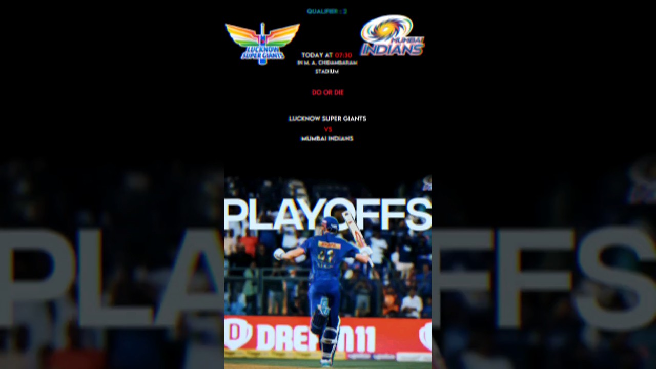 ELIMINATOR | LUCKNOW SUPER GIANTS VS MUMBAI INDIANS | IPL 2023 | LSG VS MI | MATCH DAY STATUS |