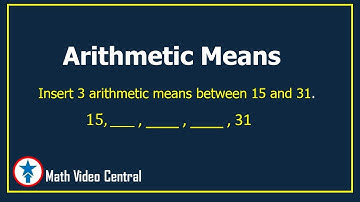 Arithmetic Means | Math Video Central