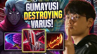 GUMAYUSI DESTROYING WITH VARUS! - T1 Gumayusi Plays Varus ADC vs Kalista! | Season 2023