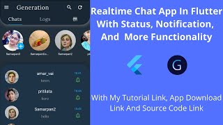 Flutter Social Media Chat App With Status, Notification, Profile Picture and More #generation screenshot 4