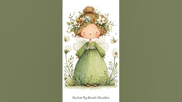 Mini Green Fairy Printable Fussy Cuts