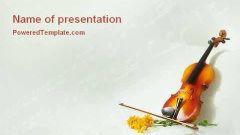 Violin And Yellow Flowers PowerPoint Template by PoweredTemplate.com