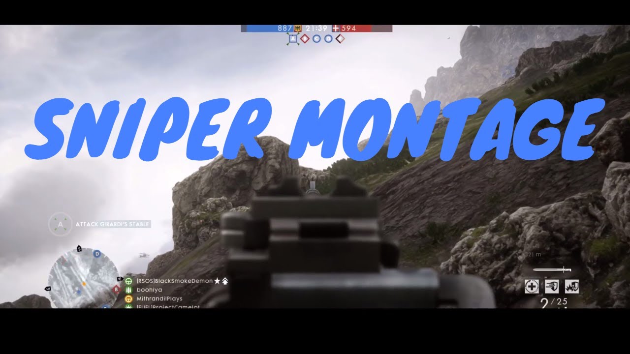 BATTLEFIELD I SNIPER MONTAGE (Brand New Player)