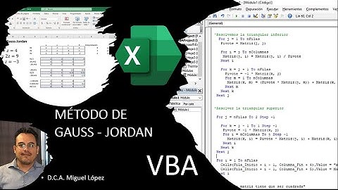 Método de Gauss Jordan Paso a Paso Excel VBA