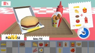 Burger Kids 3D cartoon game for kids screenshot 1