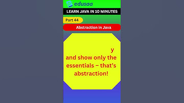 Abstraction in Java Made Simple | Abstract Class Example| #edusaa | #shorts