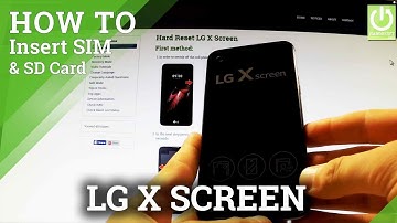 How to insert SIM card and Micro SD card in LG X Screen - SIM & SD Instructions