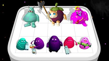 Grimase Run: Merge Master (P1) VS Merge Toilet Grimace Monster Battle Gameplay Max Levels