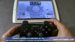 Modern Combat 4 game on ARCHOS 101 XS with Sony DualShock 3 controller & Mapping Tool